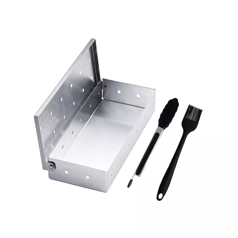 1 caja ahumada de acero inoxidable