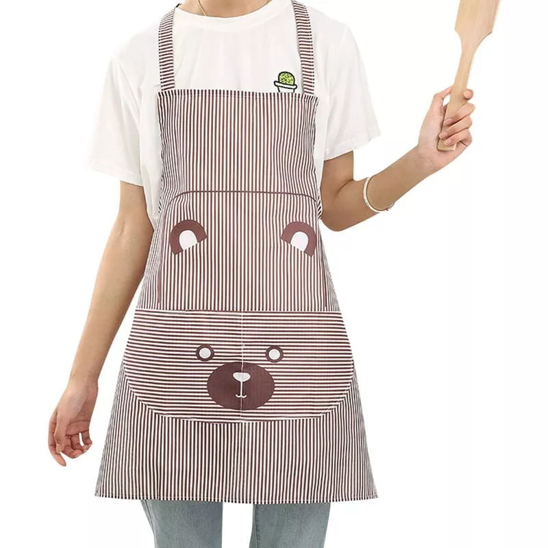 1 Paquete De Delantal Con Babero De Oso Lindo Diseno De Dibujos Animados De Rayas De Poliester Delantal De Cocina Con 2 Bolsillos Mujeres Hombres En Oferta 1 Paquete De Delantal Con Babero De Oso Lindo Diseno De Dibujos Animados De Rayas De Poliester Delantal De Cocina Con 2 Bolsillos Mujeres Hombres Barato