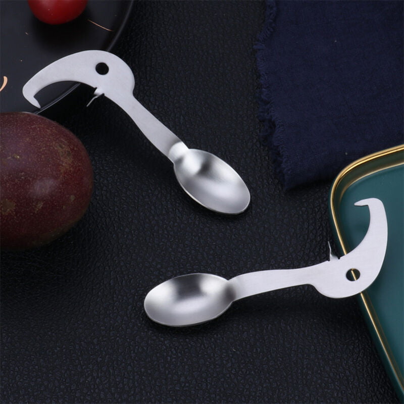 1 pieza de acero inoxidable 304 abridor de fruta de la pasion cortador multifuncional cuchara creativa herramienta de apertura de cuchara utensilios barato