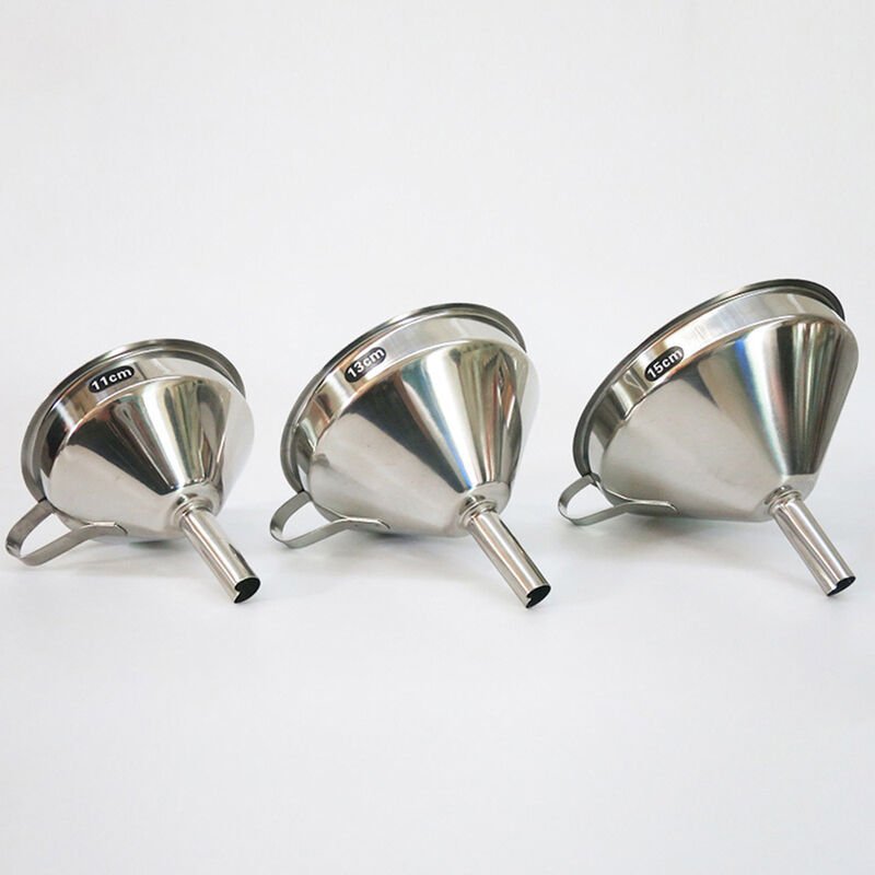 1 unidad de embudo de acero inoxidable 304 de boca ancha