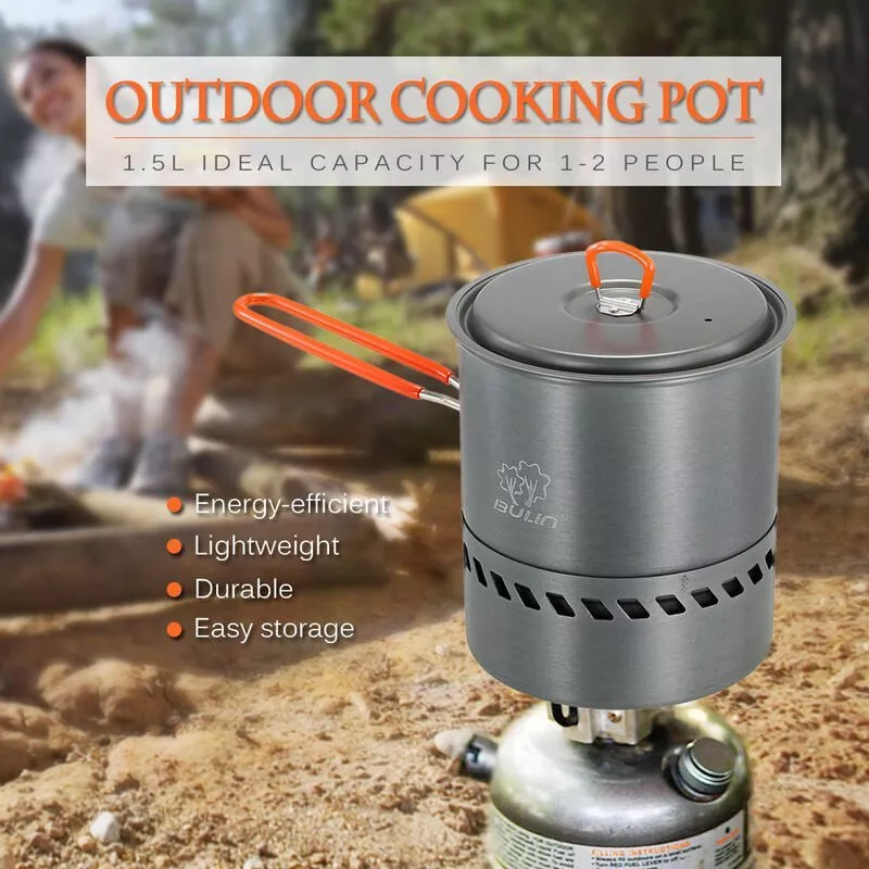 1.5L Olla De Cocina Al Aire Libre, Equipo De Cocina, Herramientas, Portatil, Senderismo, Camping, Picnic, Mochilero, Olla De Montanismo, Utensilios En Oferta 1.5L Olla De Cocina Al Aire Libre