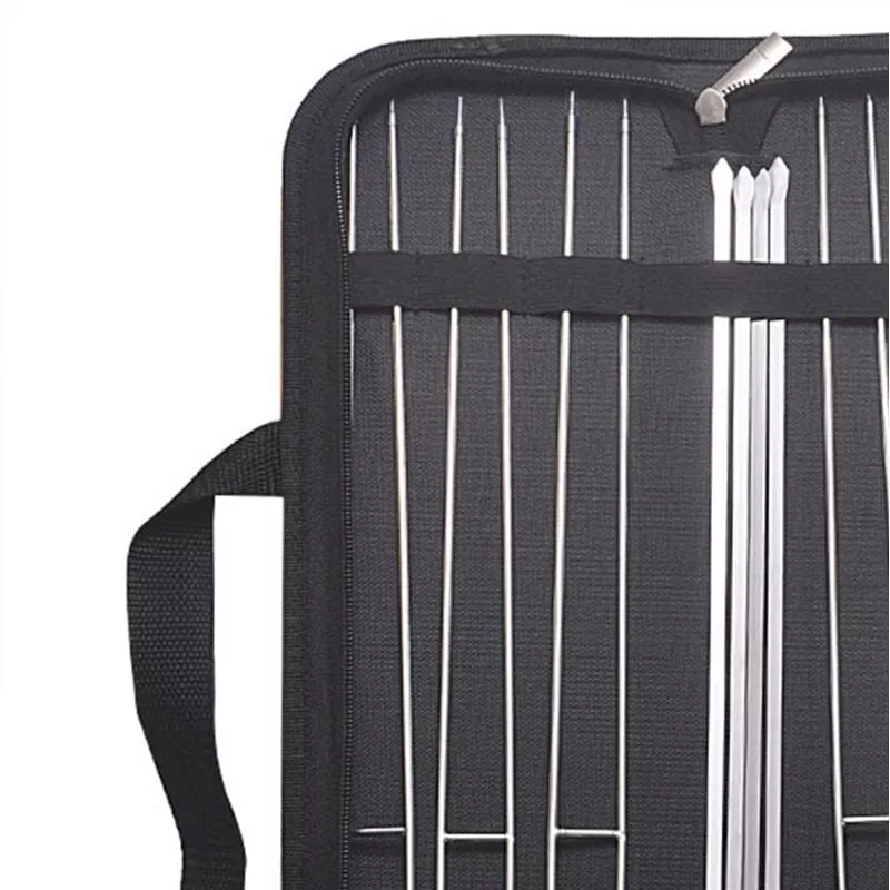 10 Varillas Para Brochetas De Barbacoa Con Bolsa De Almacenamiento, Para Asar A La Parrilla, Para Asar, Tenedores, Brochetas De Metal Reutilizables, En Oferta 10 Varillas Para Brochetas De Barbacoa Con Bolsa De Almacenamiento