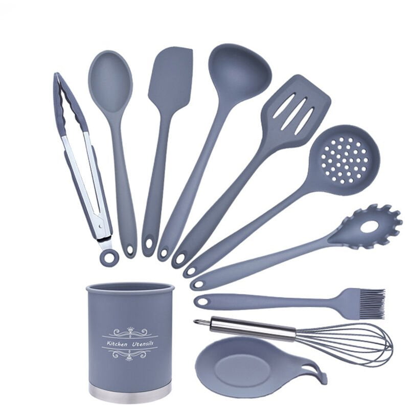 11 Uds Utensilios de cocina Juego de utensilios de cocina Juego de utensilios de cocina de silicona Chef Utensilios de cocina antiadherentes barato
