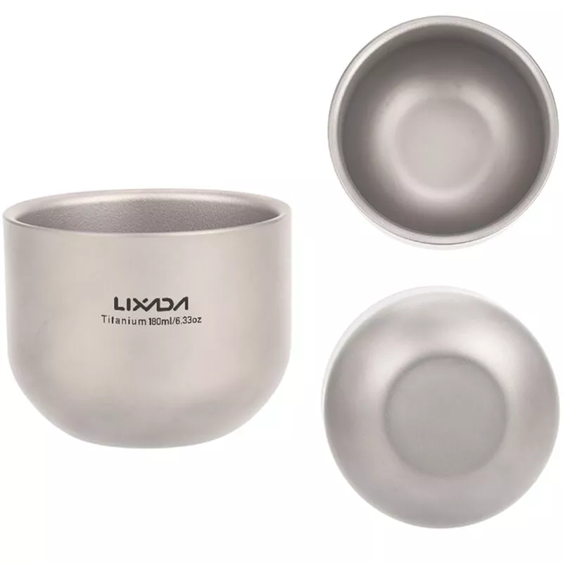180 Ml Taza Del Agua De La Pared Del Doble De Titanio Taza De Te Para El Camping Del Ministerio Del Interior Al Aire Libre Senderismo Con Mochila En Oferta 180 Ml Taza Del Agua De La Pared Del Doble De Titanio Taza De Te Para El Camping Del Ministerio Del Interior Al Aire Libre Senderismo Con Mochila Barato