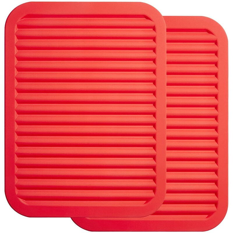 2 alfombrillas aislantes de silicona onduladas