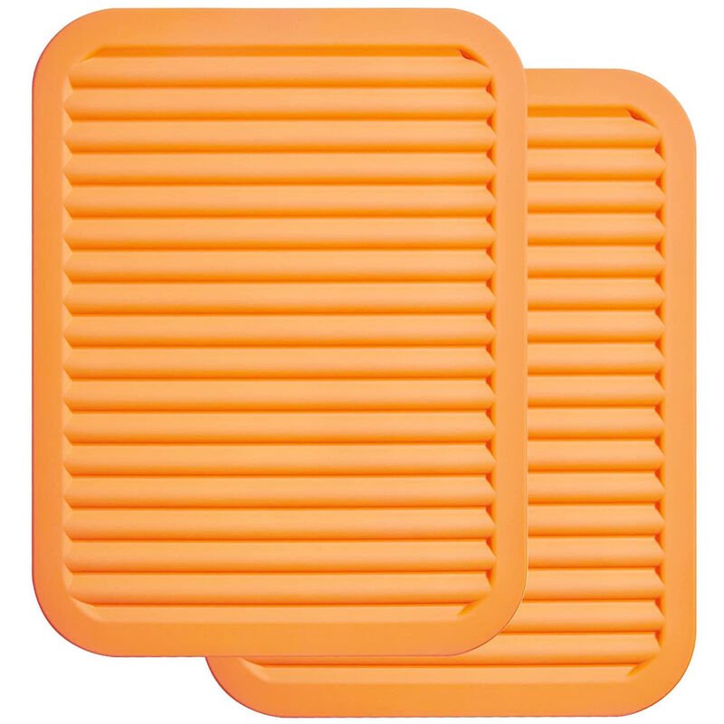 2 alfombrillas aislantes de silicona onduladas