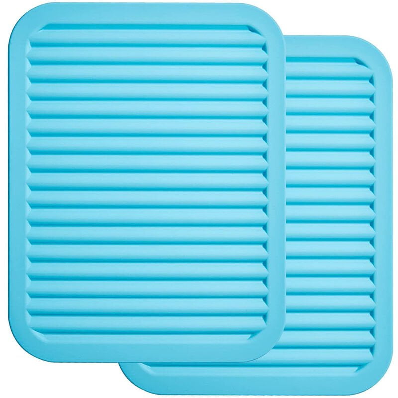 2 alfombrillas aislantes de silicona onduladas