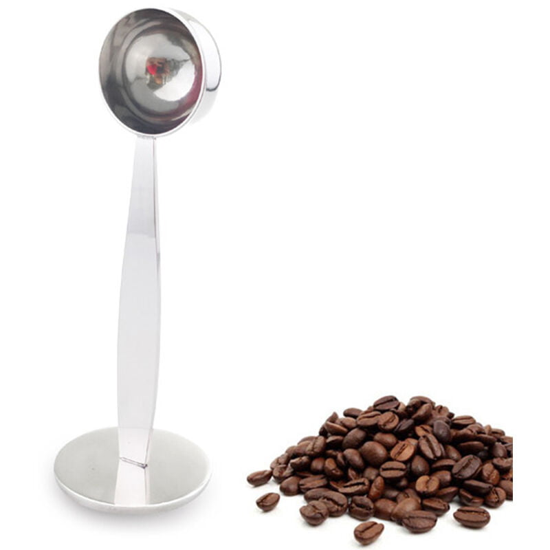 2 en 1 Cuchara medidora de cafe de acero inoxidable Tamper Espresso Cafe en grano Martillo Cuchara Herramientas de cafe y te Cuchara medidora para barato