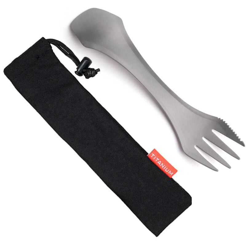2 en 1 Spork Cuchara de titanio Tenedor Picnic Viajar Camping Vajilla barato