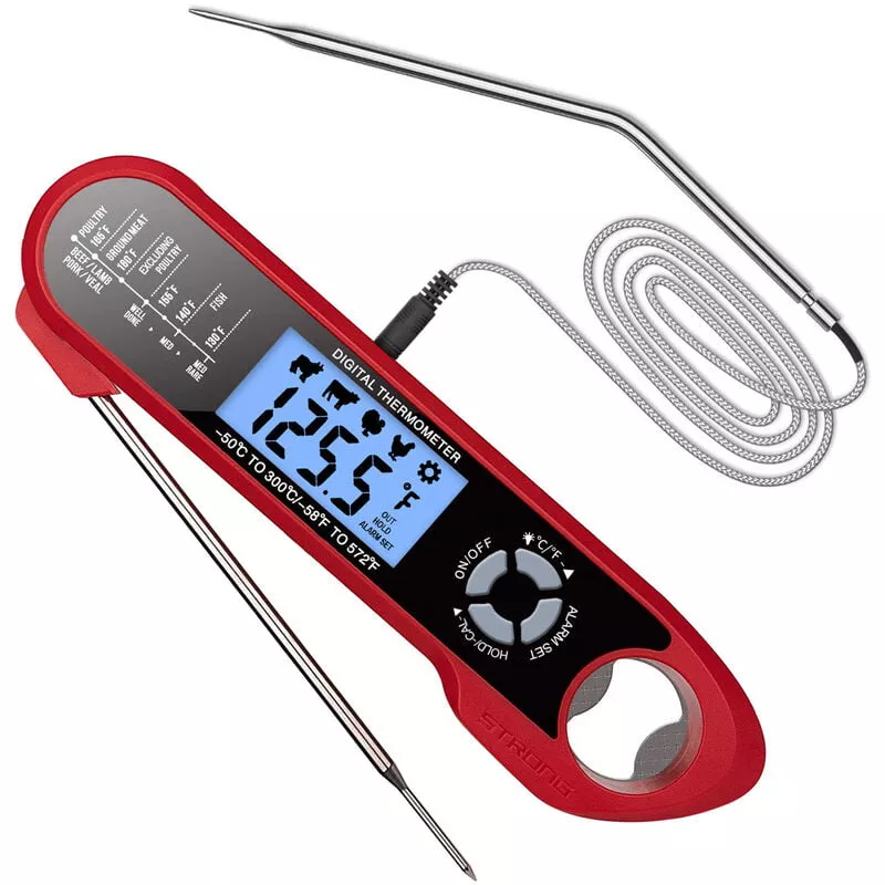 2 En 1 Sonda Dual De Lectura Instantanea Alimentos De Carne Termometros De Cocina Para Cocinar En Horno Grill Con La Funcion De Alarma De Luz De En Oferta 2 En 1 Sonda Dual De Lectura Instantanea Alimentos De Carne Termometros De Cocina Para Cocinar En Horno Grill Con La Funcion De Alarma De Luz De Barato