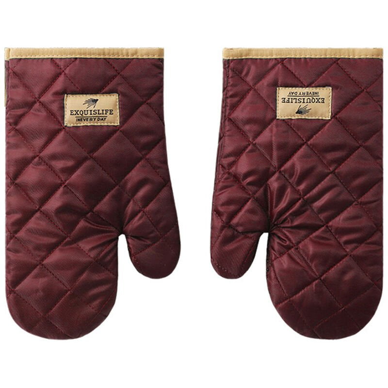 2 uds Guantes de horno Guantes de horno Guantes anti-escaldaduras Antideslizantes Guantes de aislamiento termico de microondas Guantes de cocina para barato