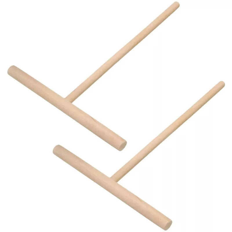 2 Uds., Esparcidor De Masa Para Panqueques De Madera, Palos, Rastrillo, Masa Redonda, Esparcidor De Crepes Para Panqueques, Herramienta De Cocina Diy En Oferta 2 Uds.