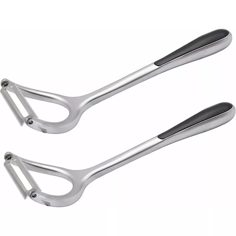 2 Unidades De Peladores De Verduras De Acero Inoxidable Para Cocina, Seguro De Usar, Pelador En Forma De Y Para Manzanas, Zanahorias, Patatas, Frutas En Oferta 2 Unidades De Peladores De Verduras De Acero Inoxidable Para Cocina