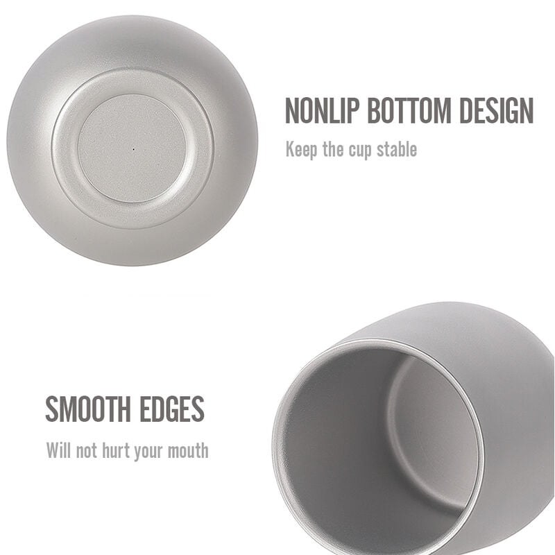 200 ml taza de la taza de titanio ultraligero doble pared con aislamiento taza de agua de te para acampar al aire libre Senderismo con mochila barato