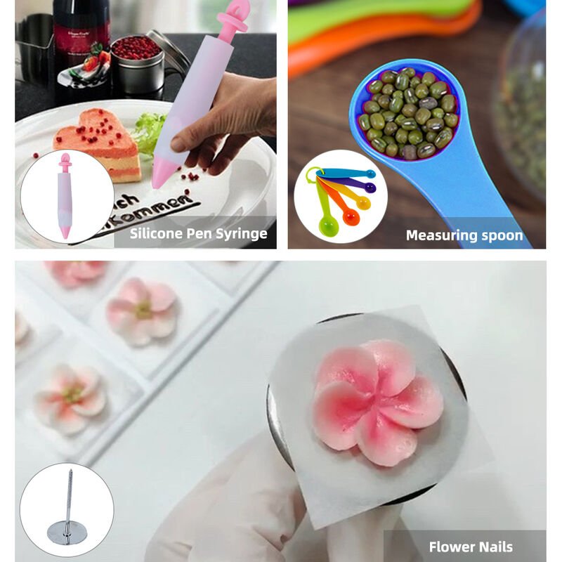 234 piezas Kit de suministros de decoracion de pasteles Kit de decoracion de cupcakes 48 puntas de glaseado numeradas 1 soporte giratorio 8 boquillas barato