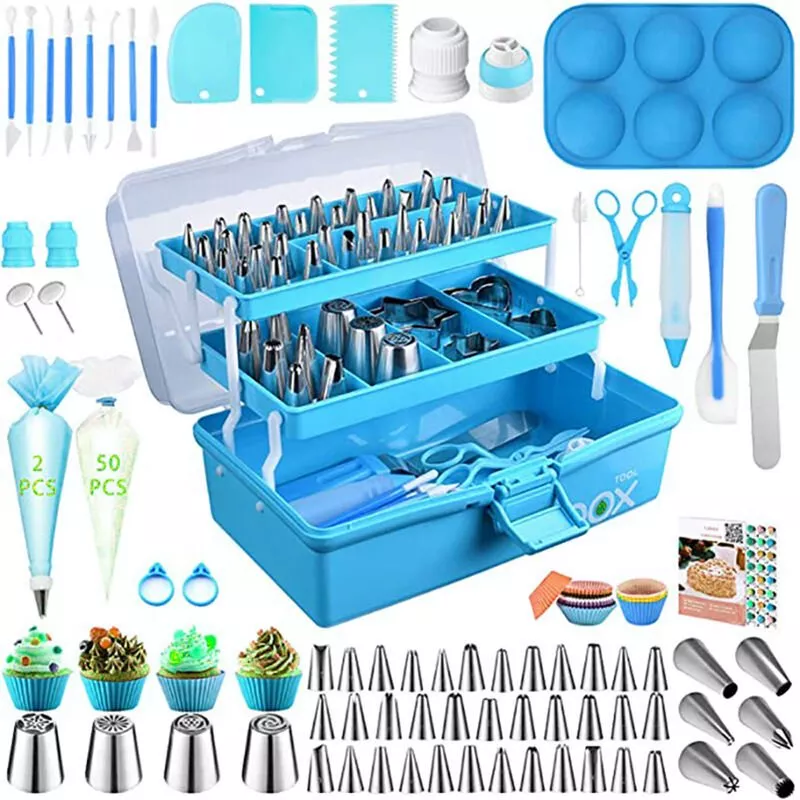 236 Piezas De Decoracion De Pasteles, Juego De Boca, Herramienta De Decoracion De Pasteles, Kit De Decoracion De Magdalenas, Suministros De En Oferta 236 Piezas De Decoracion De Pasteles