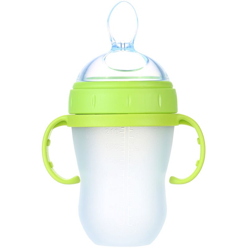 240ml / 8oz Silicona Squeeze Baby Rice Cereal Bottle Cuchara dispensadora de alimentos A prueba de fugas Biberones de alimentacion de entrenamiento barato