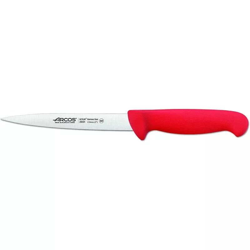 293122 Cuchillo Lenguado 17Cm Rojo - Arcos En Oferta 293122 Cuchillo Lenguado 17Cm Rojo - Arcos Barato