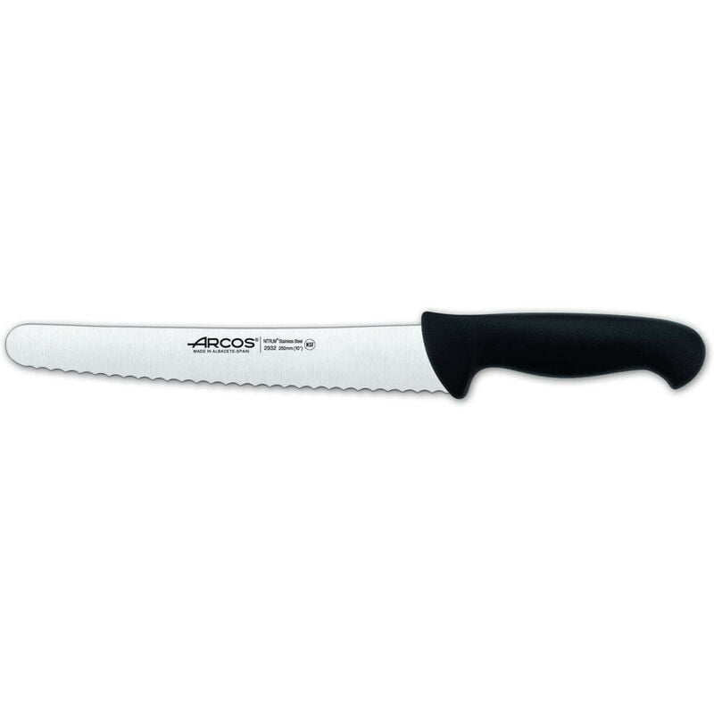 293225 CUCHILLO PASTELERO 25 CM NEGRO - Arcos barato