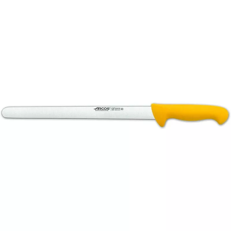 293400 Cuchillo Fiambre 30 Cm Amarillo - Arcos En Oferta 293400 Cuchillo Fiambre 30 Cm Amarillo - Arcos Barato