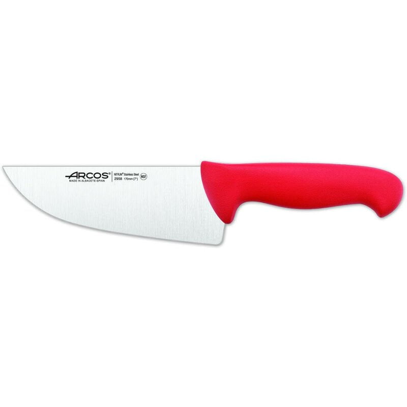 295822 CUCHILLO CARNICERO 17 CM ROJO - Arcos barato