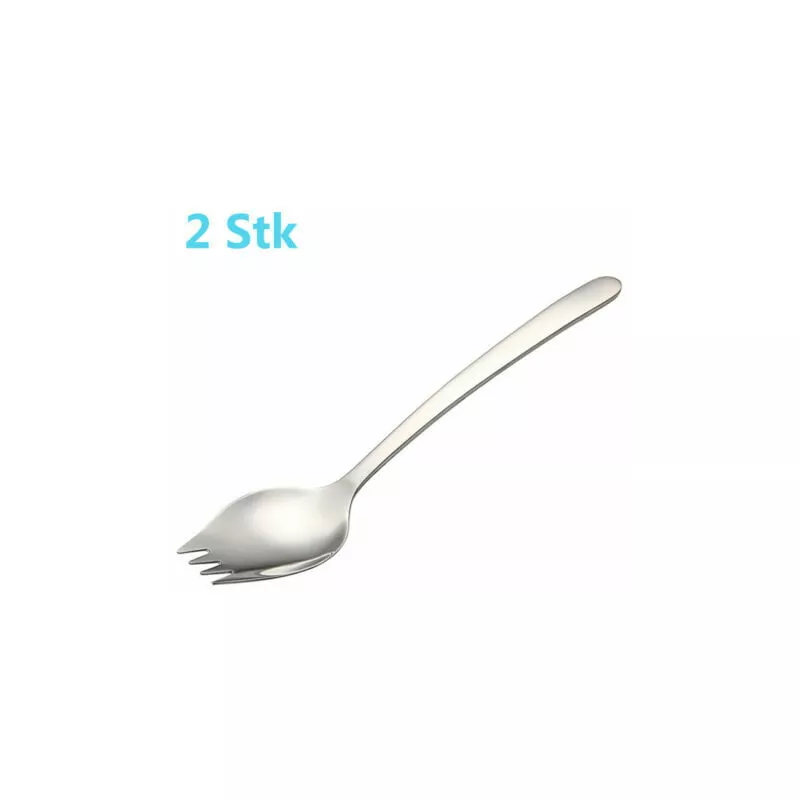 2Tlg Cubiertos Para Acampar De Acero Inoxidable Cuchara De Tenedor Al Aire Libre 3 En 1 --- 21 Cm En Oferta 2Tlg Cubiertos Para Acampar De Acero Inoxidable Cuchara De Tenedor Al Aire Libre 3 En 1 --- 21 Cm Barato