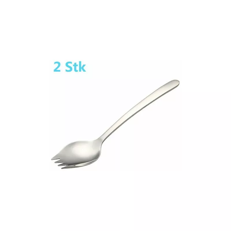 2Tlg Cuchara De Acero Inoxidable Para Acampar Al Aire Libre Cuchara De Culto 3 En 1 Tenedor - 19 Cm En Oferta 2Tlg Cuchara De Acero Inoxidable Para Acampar Al Aire Libre Cuchara De Culto 3 En 1 Tenedor - 19 Cm Barato