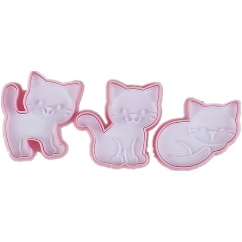 3 unids / set lindos moldes de galletas de gato DIY molde para hornear galletas suministros de cocina barato