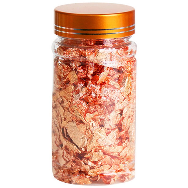 30 g / botella copos de oro no comestible decoracion de alimentos papel de aluminio cocina mousse pastel hornear pasteleria arte artesania barato