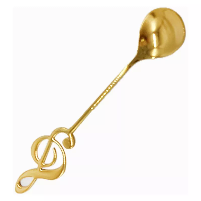 304 Acero Inoxidable Nota Musical Cuchara De Cafe Helado De Te Cuchara Vajilla Pulido Espejo Cuchara, Oro En Oferta 304 Acero Inoxidable Nota Musical Cuchara De Cafe Helado De Te Cuchara Vajilla Pulido Espejo Cuchara