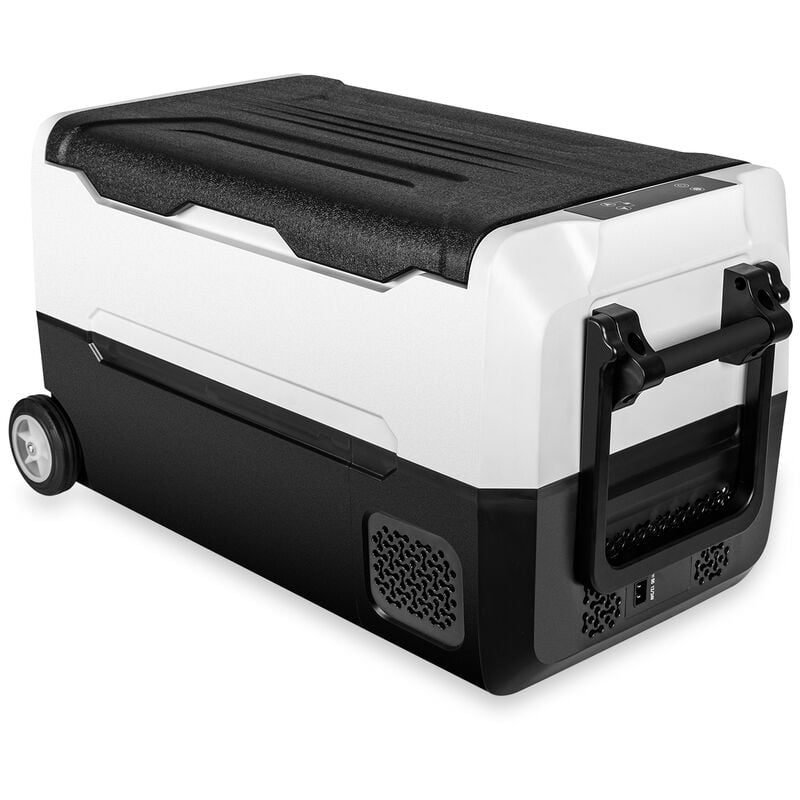 35L Nevera Portátil para Coche Portable Refrigerador Congelador Enfriamiento Bebidas Negro&Blanco - Negro&Blanco barato