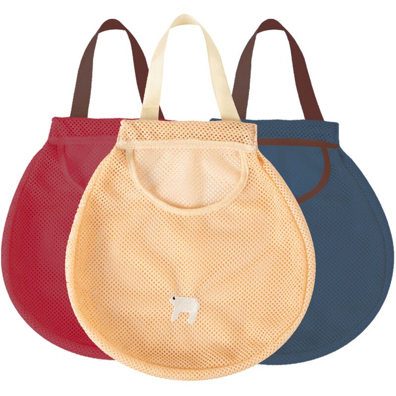 3PCS Cocina Bolsas de comestibles reutilizables Bolsa de frutas y verduras Bolsa de mercado ecologico Bolsa de asas de red de asa larga Bolsas de barato