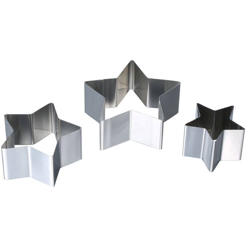 3pcs galleta de la galleta Cortadores 430 acero inoxidable pasta de azucar del cortador de la galleta Cortadores Cortadores Sandwich del molde del barato