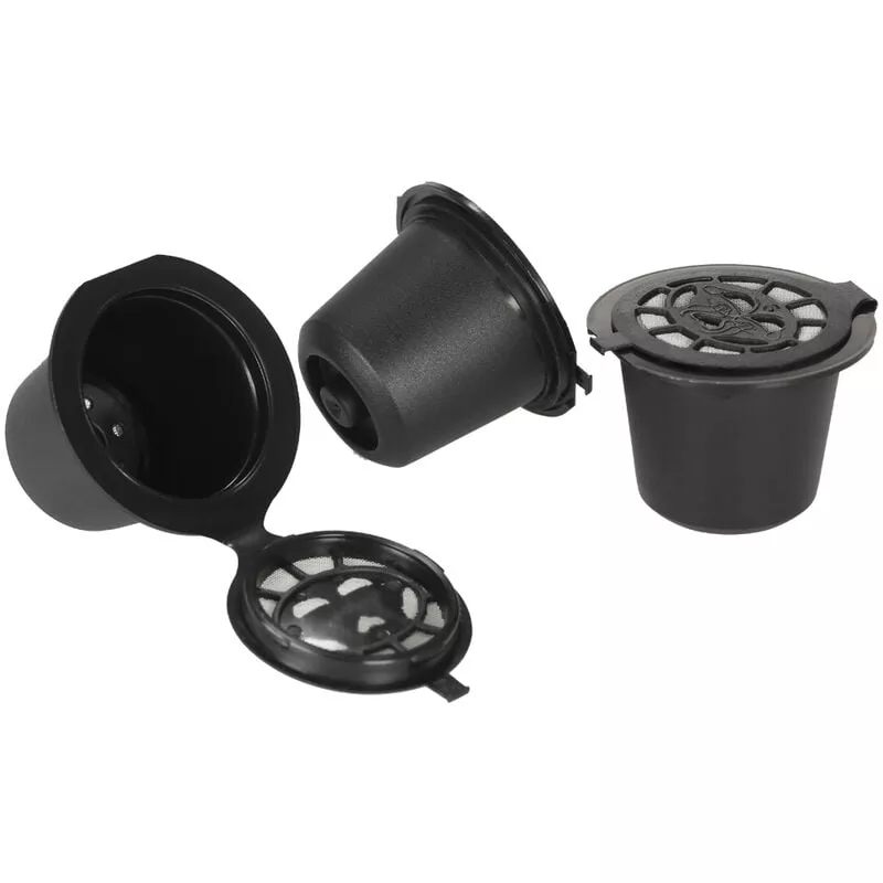 3Pcs / Set Capsula De Cafe Reutilizable, Con Cuchara Y Cepillo Juego De 3 Filtros De Cafe En Oferta 3Pcs / Set Capsula De Cafe Reutilizable