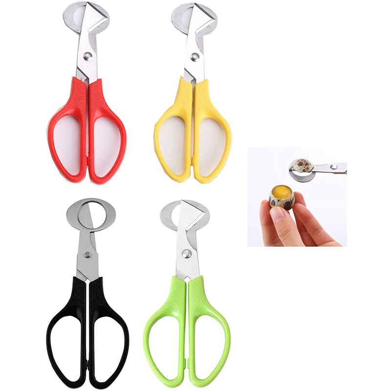 4 piezas Tijeras pequeñas para huevos