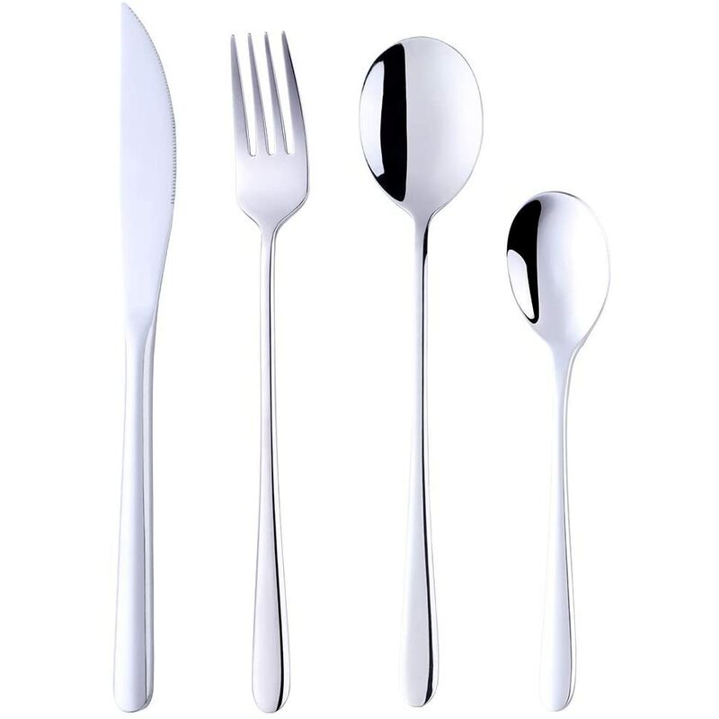 4 piezas de vajilla de acero inoxidable cuchillo de mesa