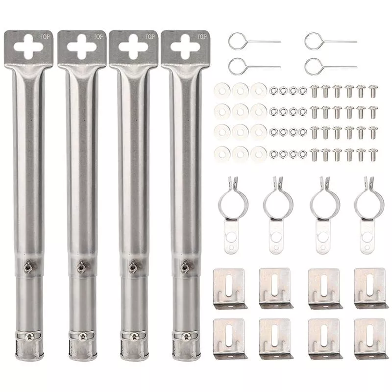 4pcs universal ajustable de reemplazo de acero inoxidable Parrilla de gas de tubo recto tubo del quemador barato