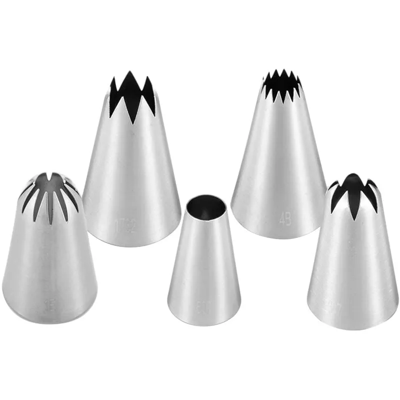 5 Puntas De Glaseado Para Decoracion De Pasteles Para Decoracion De Pasteles Y Magdalenas, Boquillas De Acero Inoxidable Para Glaseado, Puntas De En Oferta 5 Puntas De Glaseado Para Decoracion De Pasteles Para Decoracion De Pasteles Y Magdalenas