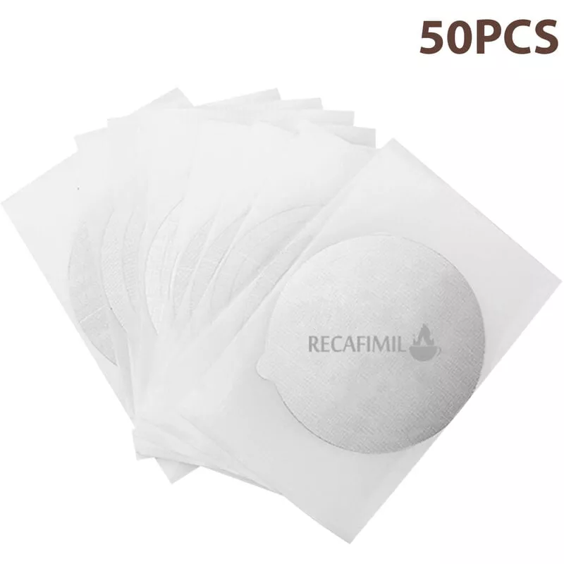 50 hojas de capsulas de cafe de 59 mm tapas de papel de aluminio desechables para reutilizar capsulas de cafe tapa de sellos de papel de aluminio barato