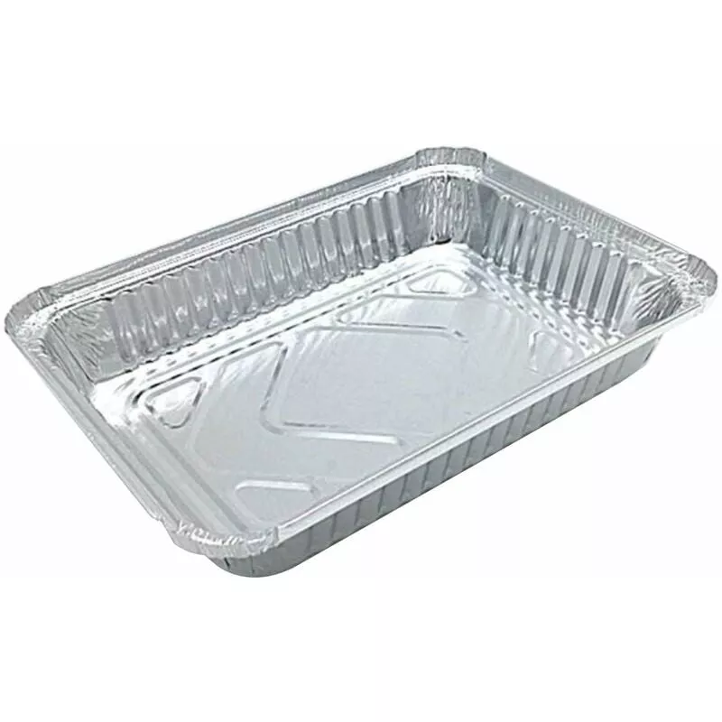 50 Piezas, Bandejas De Papel De Aluminio Para Barbacoa Desechables, Bandeja De Goteo De Grasa, Bandeja De Captura De Parrilla,175 X 110 X 40 Mm En Oferta 50 Piezas