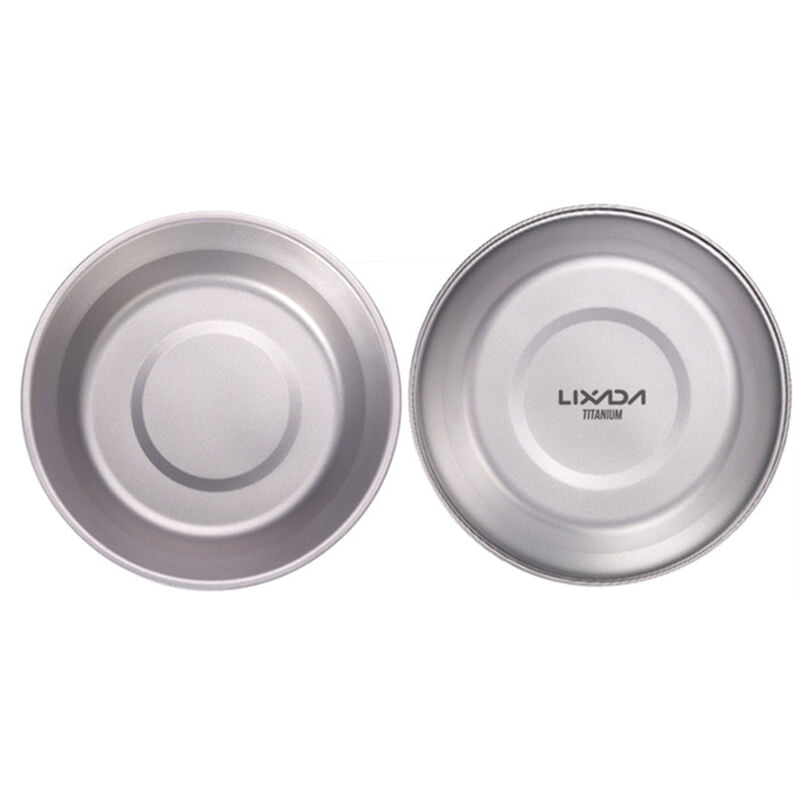 500 ml Plato de titanio ligero Sarten Ultraligero Cena Fruta Vegetal Plato Contenedor de comida para acampar al aire libre Senderismo Mochilero barato