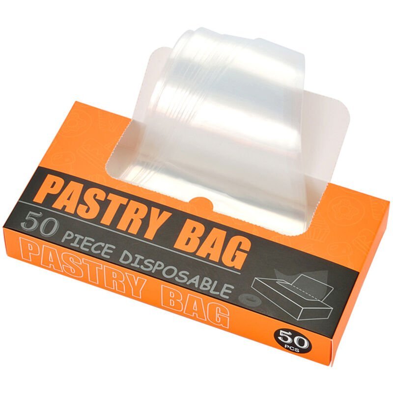 50PCS Bolsas de pasteleria desechables Bolsas de decoracion de pasteles desechables transparentes Bolsas de glaseado de magdalenas para glaseado de barato