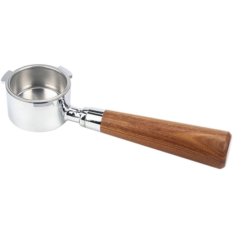 51mm cafe refrescos Portafiltro con Filtro de la cesta y de la manija de madera de reemplazo para la herramienta de maquina Delonghi EC680 EC685 barato