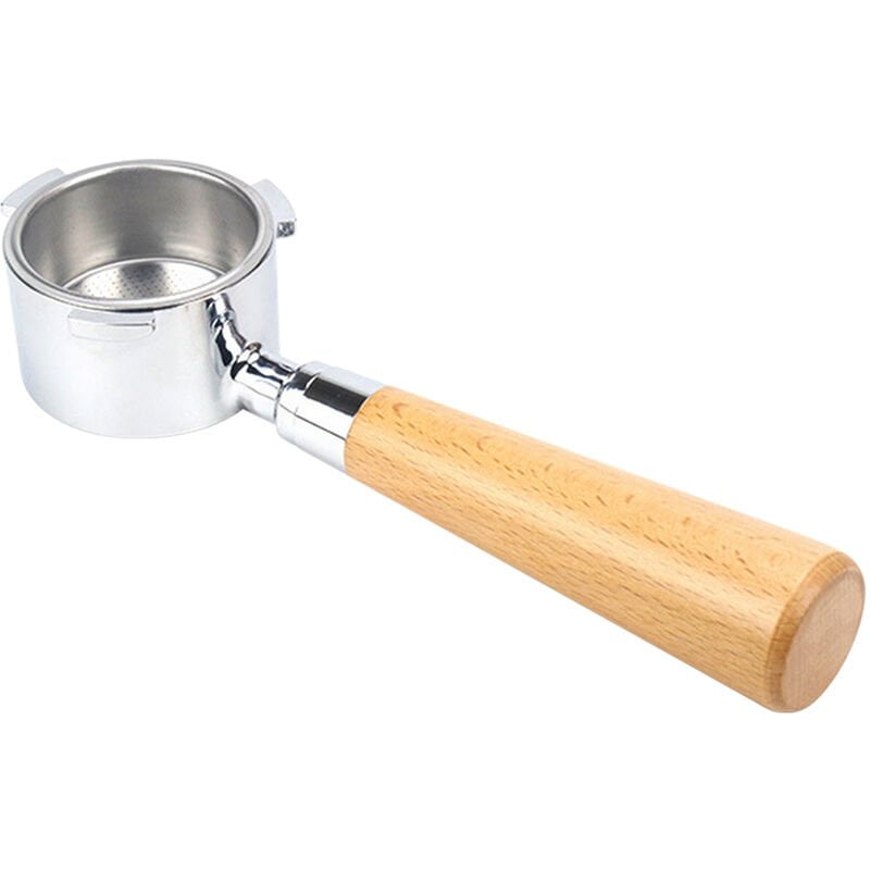 51mm cafe refrescos Portafiltro con Filtro de la cesta y de la manija de madera de reemplazo para la herramienta de maquina Delonghi EC680 EC685 cafe barato