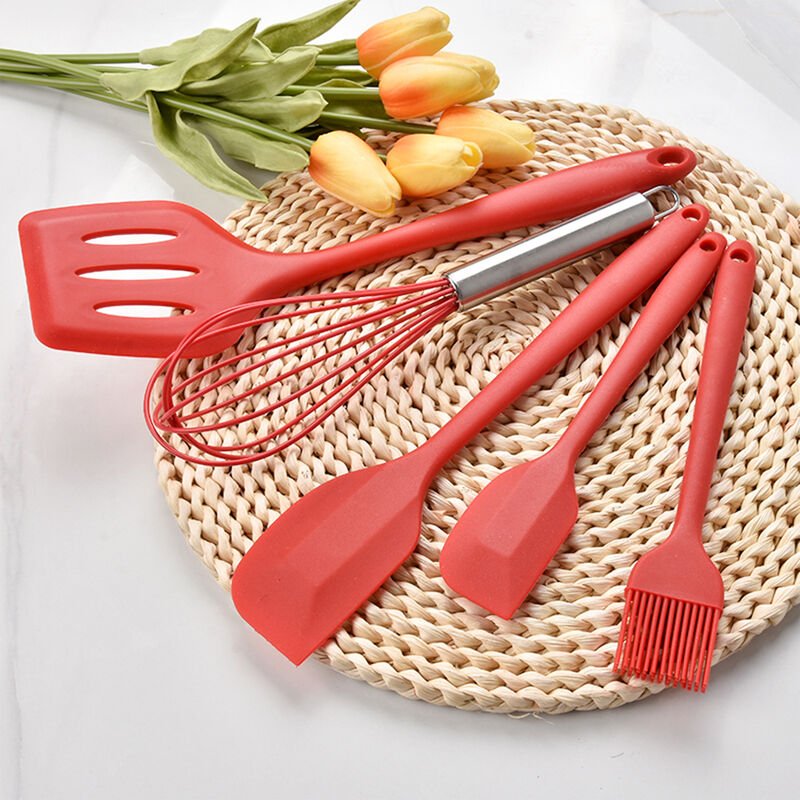 5PCS Juego de utensilios de cocina de cocina Juego de utensilios de cocina de silicona Utensilios de cocina antiadherentes Juego de utensilios de barato