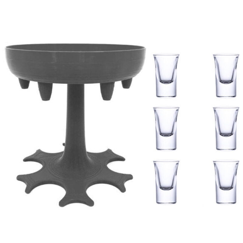 6 Tiro de cristal dispensador y el titular