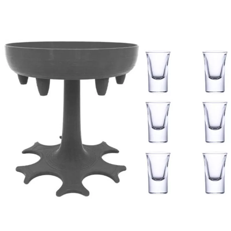 6 Tiro De Cristal Dispensador Y El Titular, Dispensador Para El Llenado De Liquidos, Bar Shots Coctel Dispensador Multiple Coctel 6 Tiro Dispensador En Oferta 6 Tiro De Cristal Dispensador Y El Titular