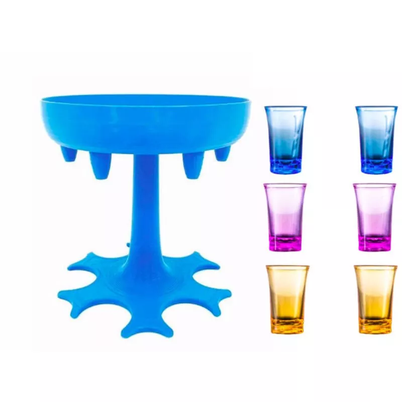 6 Tiro De Cristal Dispensador Y El Titular, Dispensador Para El Llenado De Liquidos, Bar Shots Coctel Dispensador Multiple Coctel 6 Tiro Dispensador En Oferta 6 Tiro De Cristal Dispensador Y El Titular