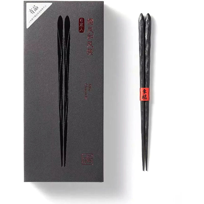 6 pares de palillos de palitos de comida Palillos chinos reutilizables Vajilla Herramientas de cocina de regalo barato