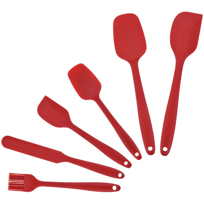6PCS Utensilios para hornear Espatula Cuchara Utensilios de cocina Juego de utensilios de cocina de silicona Juego de utensilios de cocina barato